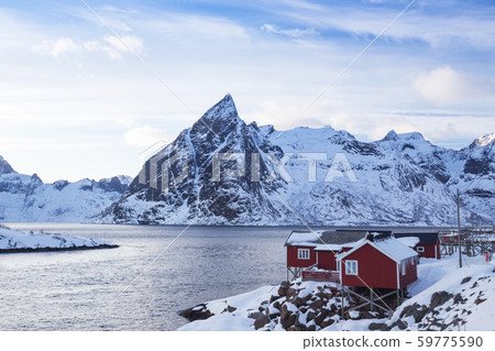 traditional norwegian wooden house rorbu 59775590