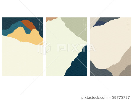 Abstract background with Japanese wave pattern vector. Curve template in Asia style. Oriental wavy backdrop. Abstract background with Japanese wave pattern vector. Curve template in Asia style. Oriental wavy backdrop. 59775757