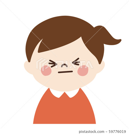 Girl (regretful face) - Stock Illustration [59776019] - PIXTA