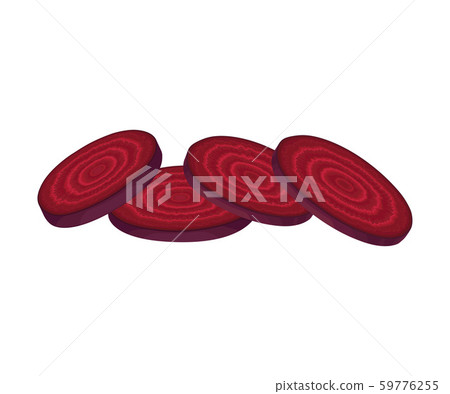 Beet-Root Without Beet Tops Cut into Sections...-插圖素材 [59776255] - PIXTA圖庫