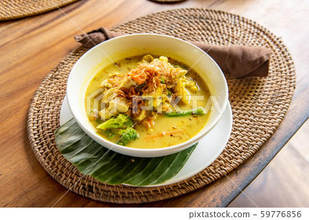 Indonesia Bali Restaurant Table Curry Soup Indonesia Bali Restaurant Table Curry Soup 59776856