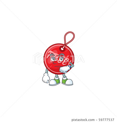 Christmas free tag isolated with mascot waiting Christmas free tag isolated with mascot waiting 59777537
