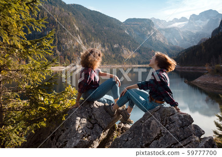 Two happy girls 59777700