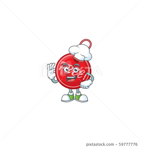 Round christmas free tag with character chef Round christmas free tag with character chef 59777776