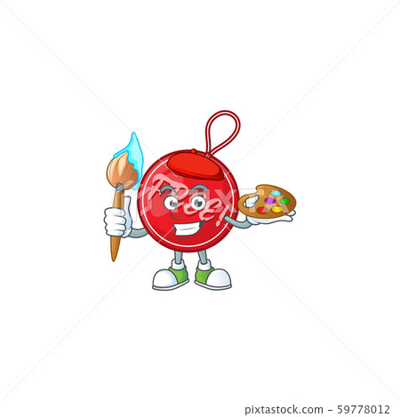 Cute christmas free tag with character painter Cute christmas free tag with character painter 59778012