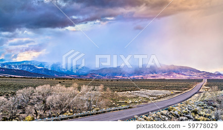 U.S. Route 89 at Fishlake National Forest in Utah 59778029