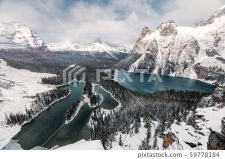 Scenery of Opabin Plateau with o'hara lake in 59778184