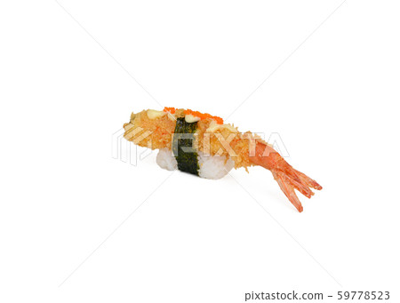 Deep fried shrimp tempura sushi nigiri with Deep fried shrimp tempura sushi nigiri with 59778523