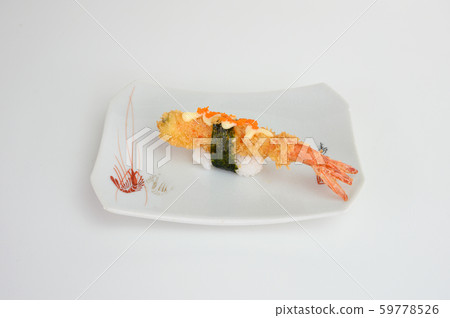 Deep fried shrimp tempura sushi nigiri with 59778526