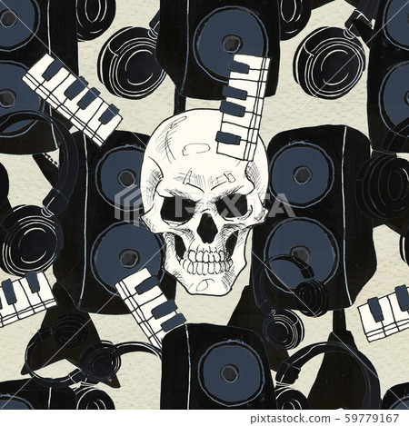 Seamless Rock background. Abstract music modern pattern. 59779167