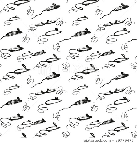 Black and white different mouse seamless pattern Black and white different mouse seamless pattern 59779475