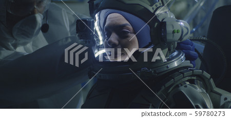 Astronaut getting ready for flight Astronaut getting ready for flight 59780273