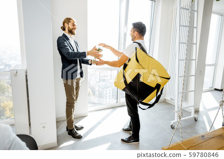 Delivering business lunches for the office worker 59780846