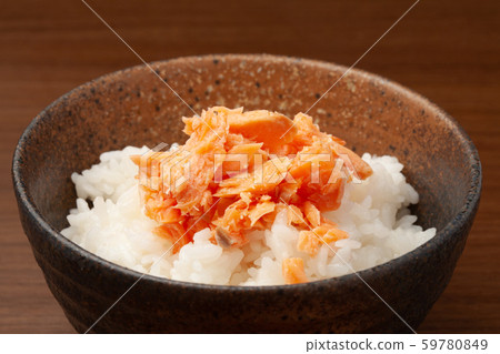 Salmon flake rice 59780849
