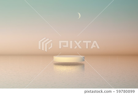Natural beauty podium backdrop with cylinder box for cosmetic product display. Abstract 3d scene composition background. seascape background. Natural beauty podium backdrop with cylinder box for cosmetic product display. Abstract 3d scene composition background. seascape background. 59780899