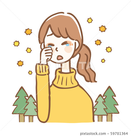 Pollen itchy eyes female 59781364