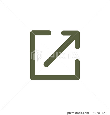 External link icon with arrow and line - box 59781640