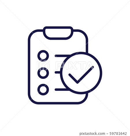 In Compliance Icon with paper, checks & list In Compliance Icon with paper, checks & list 59781642