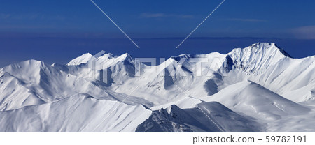 View on off-piste snowy slopes at nice sunny day View on off-piste snowy slopes at nice sunny day 59782191