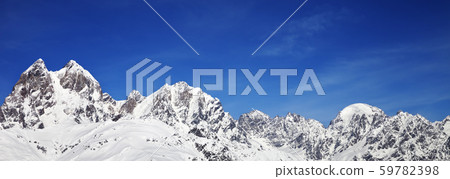 View on Mount Ushba in nice sunny day 59782398