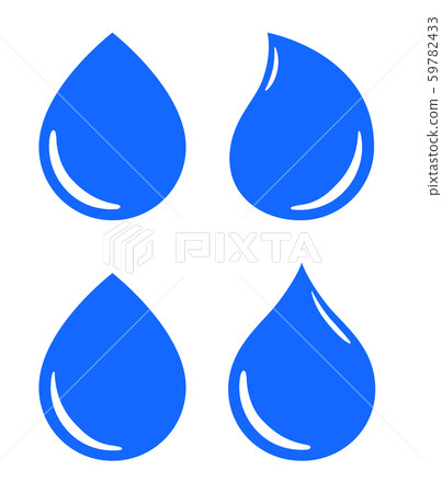 Water Drop Icon Set Stock Illustration