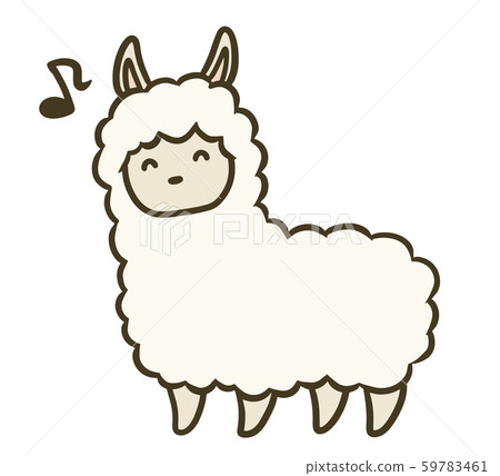 Illustration of a simple alpaca Illustration of a simple alpaca 59783461