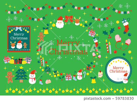 Christmas illustration material set Christmas illustration material set 59783830