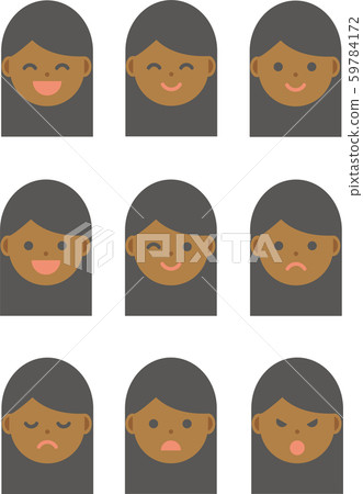 長髮女孩臉型 長髮女孩臉型 59784172