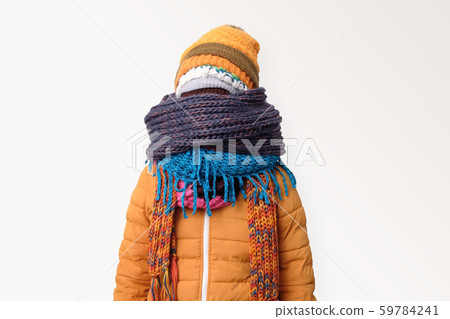 Handsome caucasian funny man hiding face  59784241