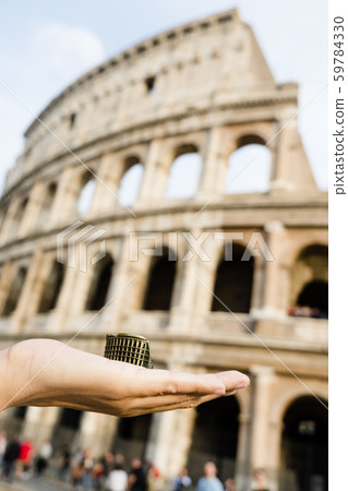 the Colosseum in Rome, Italy. 59784330