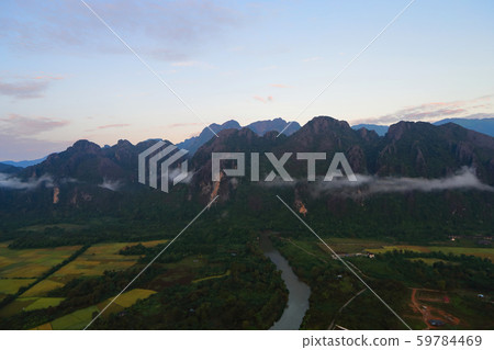 Laos, Bambien landscape Laos, Bambien landscape 59784469