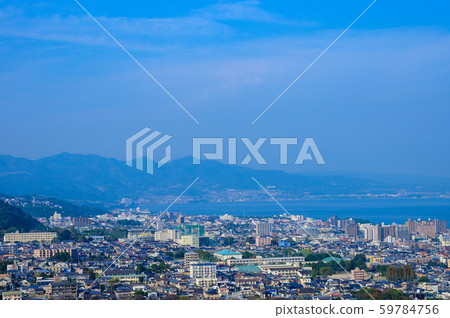 從別府市和國崎半島看的市區[大分縣] 59784756