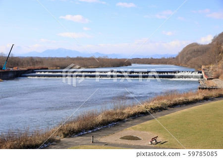 Chiyoda dam in winter 59785085