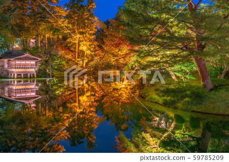 兼六園下雪吊燈秋[石川縣] 59785209