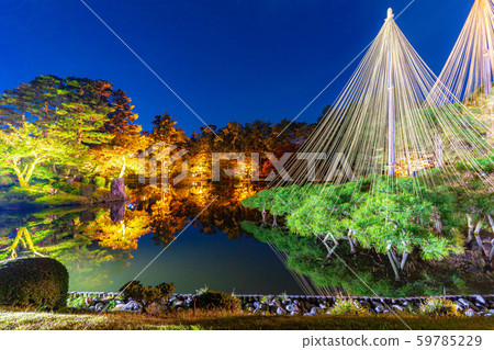 兼六園下雪吊燈秋[石川縣] 59785229