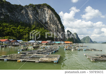 Ko Panyi fishing village at Phang Nga Bay in Thailand. 59785631