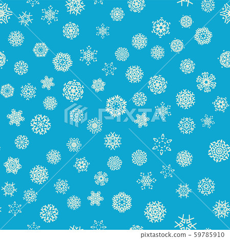 Christmas snowflakes blue seamless pattern with snowfall Christmas snowflakes blue seamless pattern with snowfall 59785910