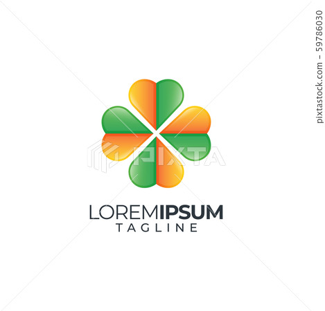 Clover leaf clip art graphic design template 59786030