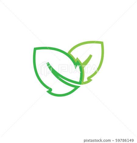 Mint leaves graphic design template vector 59786149