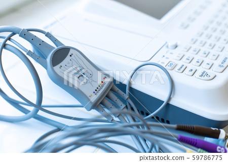 A device for conducting an ECG, a wire from A device for conducting an ECG, a wire from 59786775