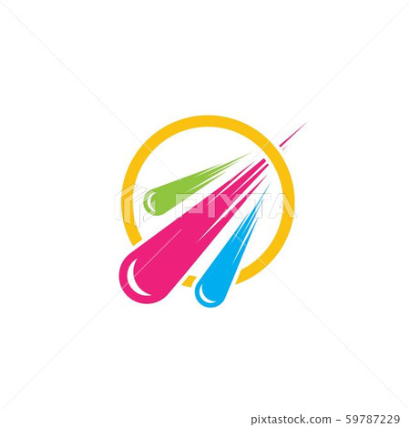 Comet vector icon illustration 59787229