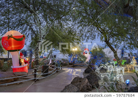 Night view of many Christmas lights Night view of many Christmas lights 59787684