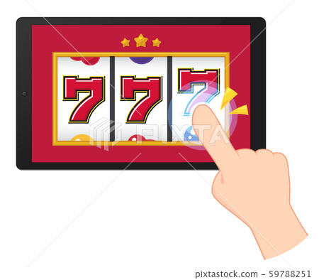 平板電腦上的觸摸角子機遊戲_幸運七_插圖 59788251