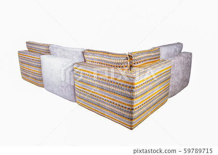 Sofa corner large rear view, with large cushions Sofa corner large rear view, with large cushions 59789715