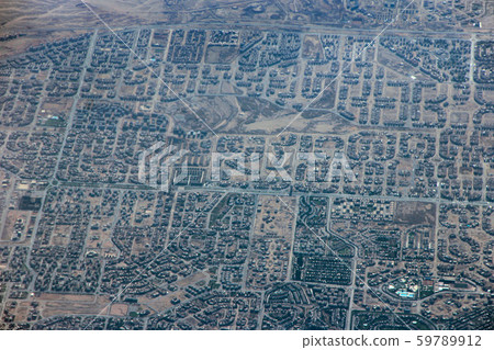 Aerial city view with houses and buildings in 59789912