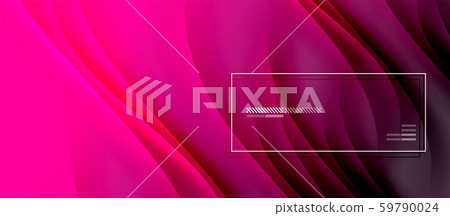 Trendy simple fluid color gradient abstract background with dynamic wave shadow line effect. Vector 59790024