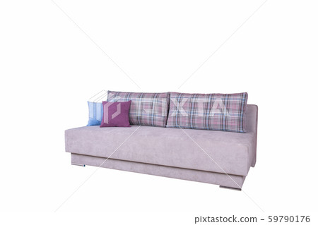 Sofa without sides with fiber large cushions 59790176