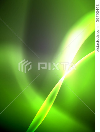 Dark space with shiny neon light motion waves. Abstract concept graphic element. Vector neon Dark space with shiny neon light motion waves. Abstract concept graphic element. Vector neon 59790448