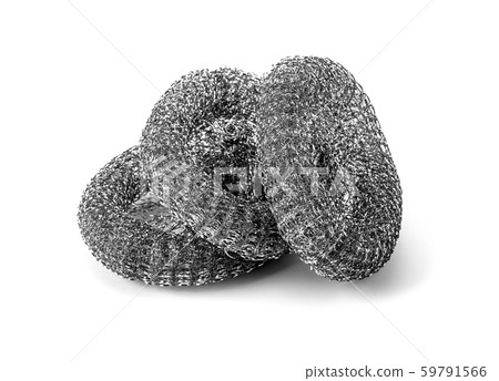 Metal sponge on a white Metal sponge on a white 59791566