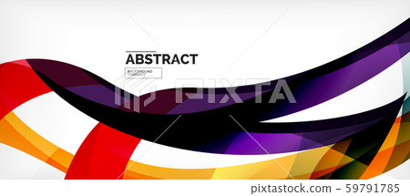Colorful wave lines abstract background, color line for business or techno presentation 59791785